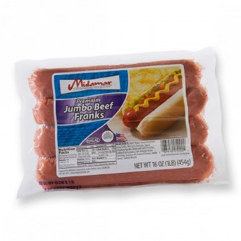 P JUMBO BEEF FRANKS 16 OZ